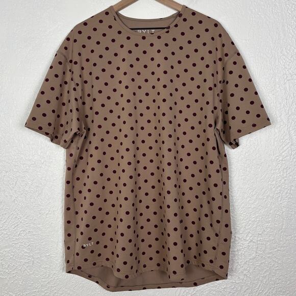 BYLT Men's Polka Dot Drop Cut Lux Short Sleeve T-Shirt Size XXL - Picture 1 of 4